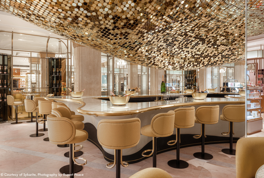 Moët & Chandon: The most elegant Champagne Bar in Europe, situated at Harrods London.